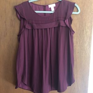 Plum Colored LOFT Blouse, Great for Work!